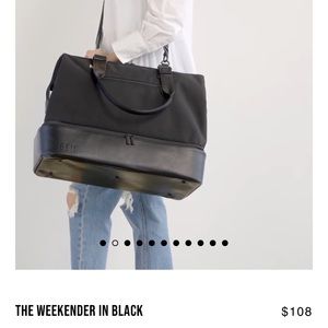 Black Large Weekender Beis Bag